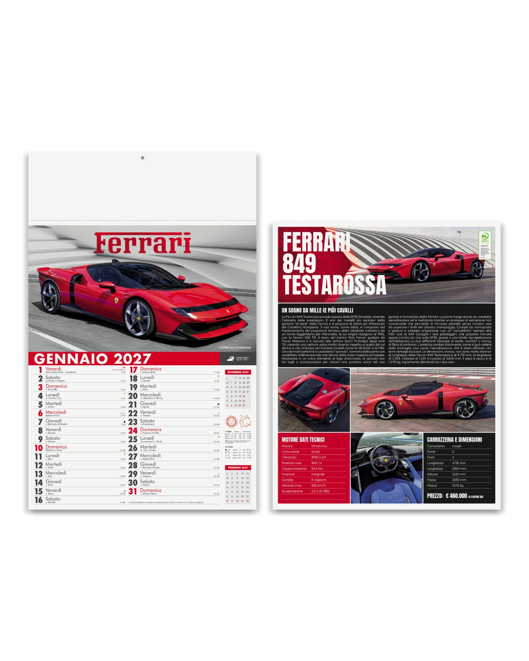 Calendario illustrato Auto sportive 07579