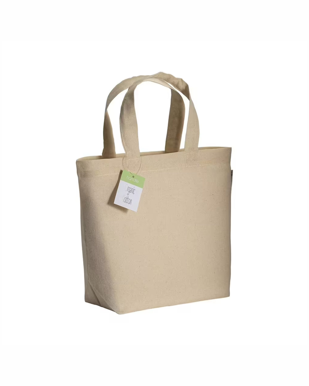 04223 Shopper in cotone organico 120gr con manici corti 32x24x10