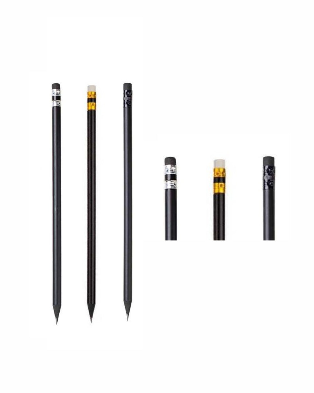 matita in legno Black con gomma 00103