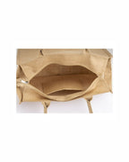 04157 Borsa juta con zip e tasca interna 34x38x19