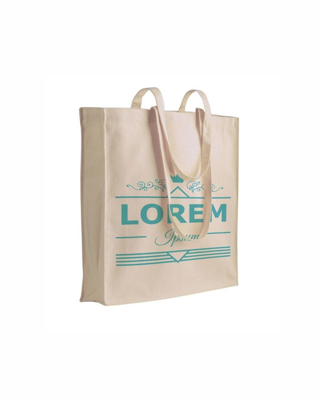 04139NT Borsa cotone naturale 280gr. con soffietto 38x42x8