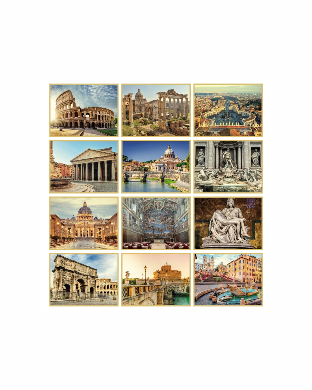 Calendario da tavolo illustrato Roma 07520