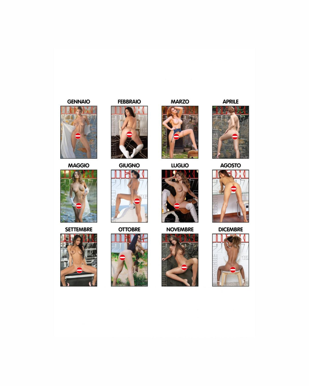 Calendario illustrato Nudo maxi 07550