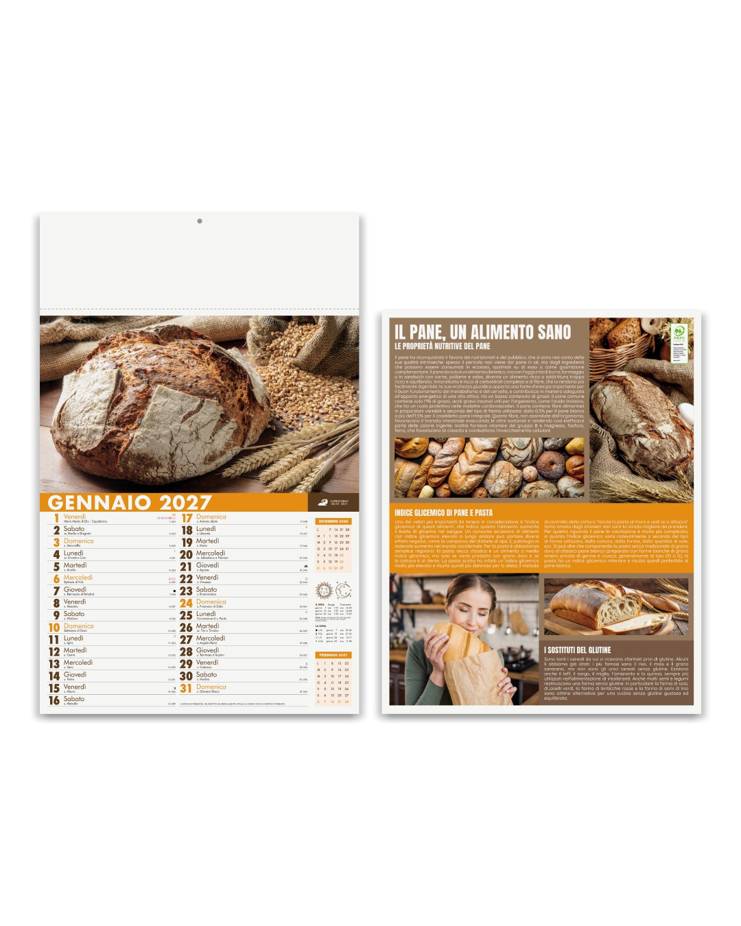 Calendario illustrato Pane e pasta 07542