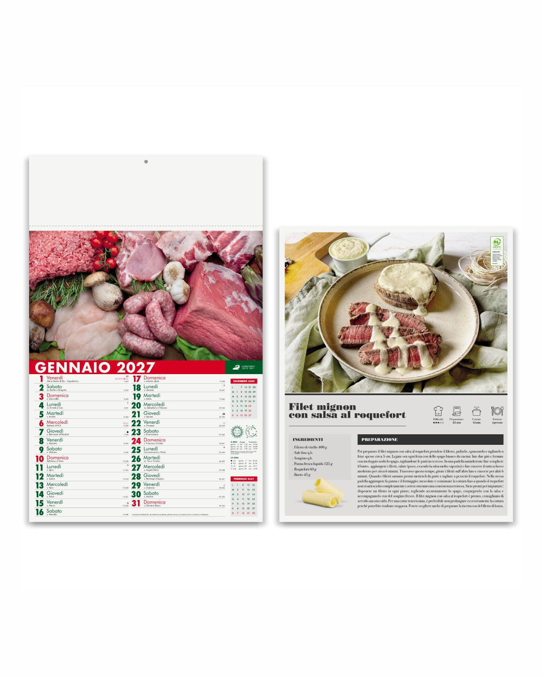 Calendario illustrato Carni 07564