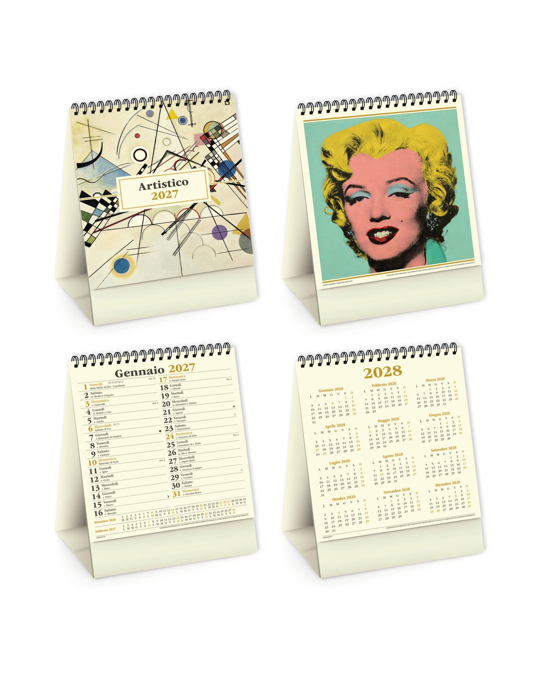 Calendario da tavolo illustrato Artistico 07519
