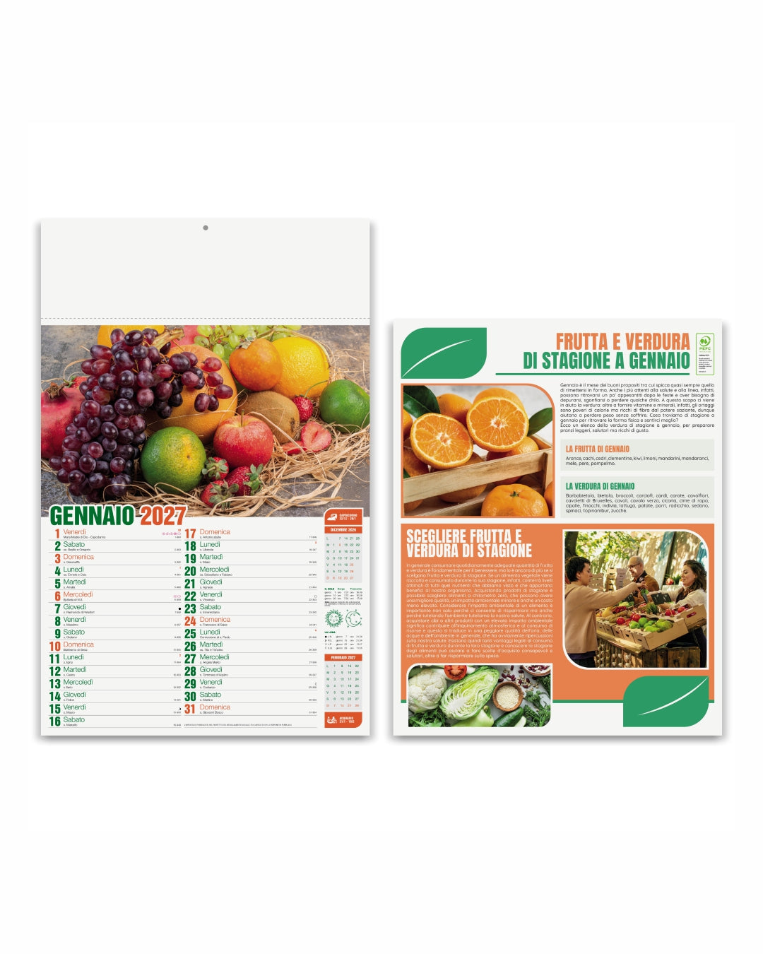 Calendario illustrato Frutta e verdura 07577