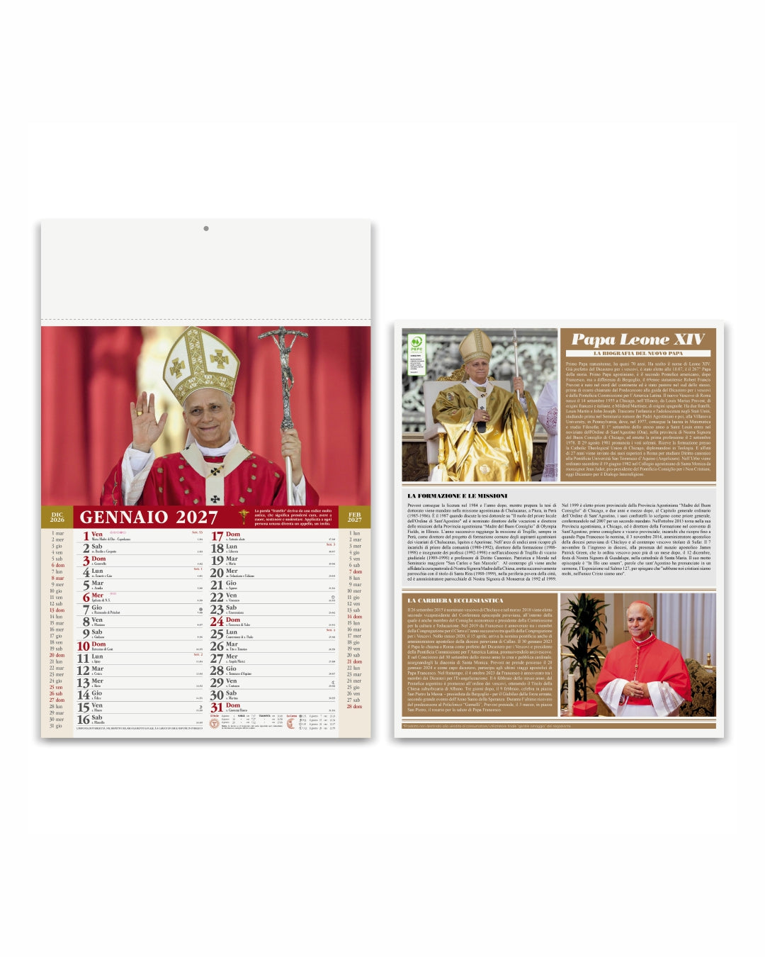 Calendario illustrato Papa Leone 07557