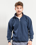 Felpa collo zip tricolore IT210