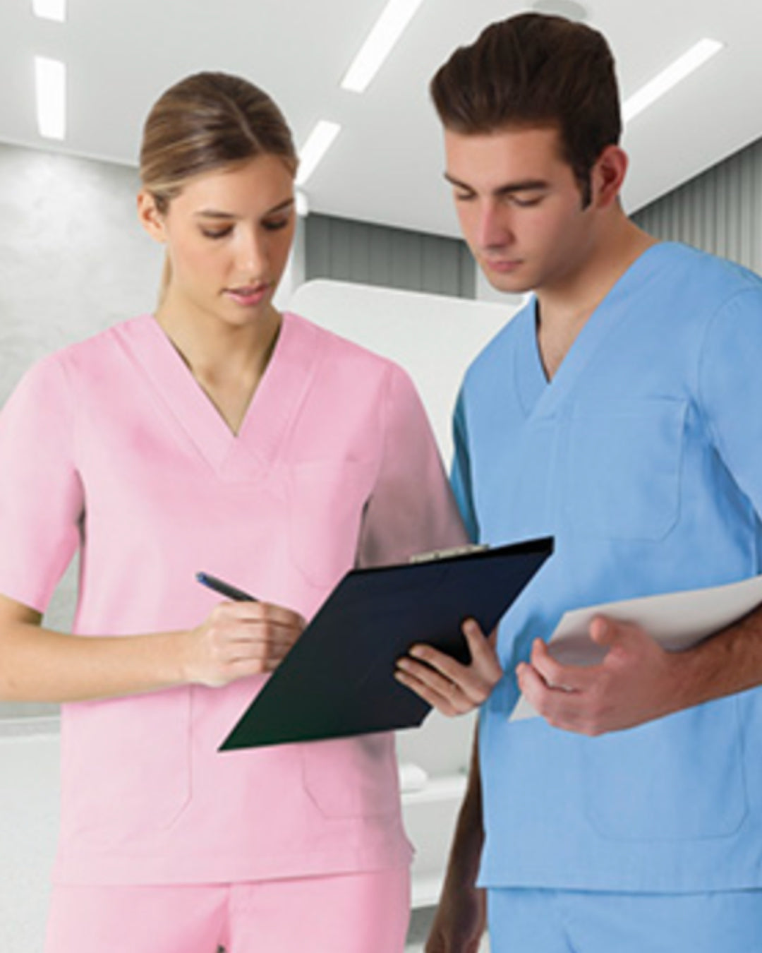 LINK Casacca da lavoro scollo a V M/Corta