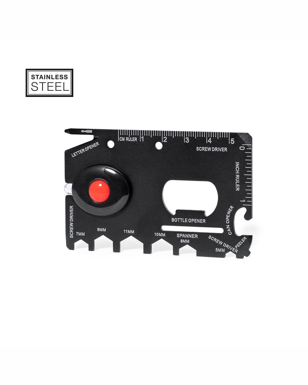 Multiutensile 16 funzioni acciaio inox con torcia 31 20487