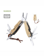 Multiutensile pinza 12 funzioni acciaio inox e bambù 31 6805