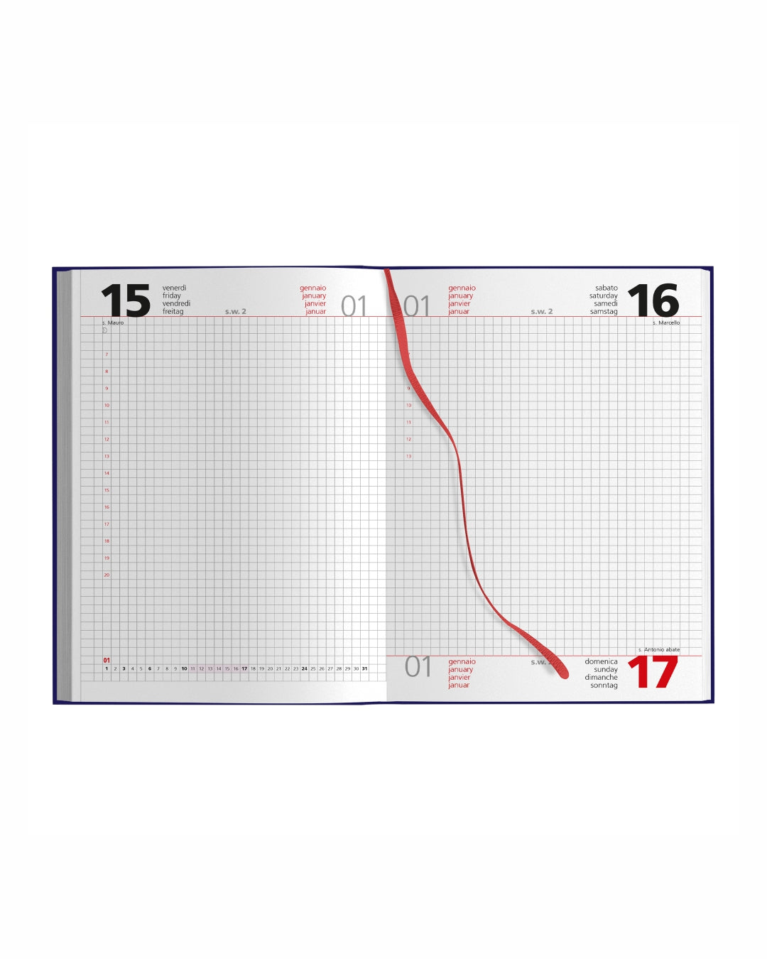 Agenda Giornaliera 15x21 quadretti 07007
