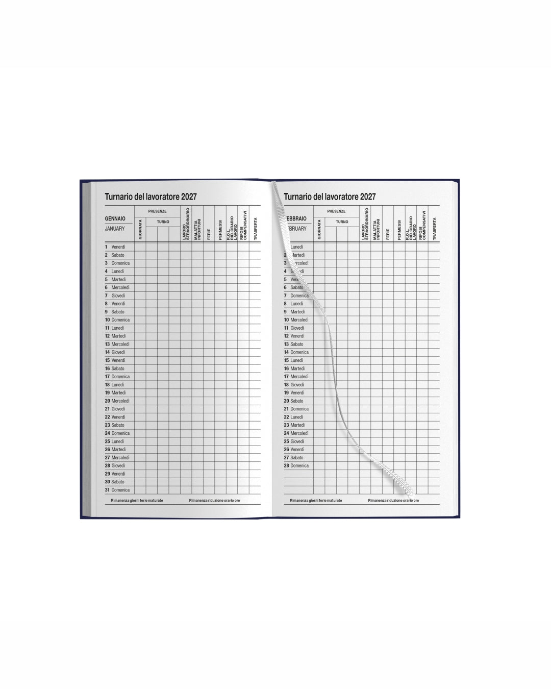 Agendina tascabile settimanale 8x15 07002