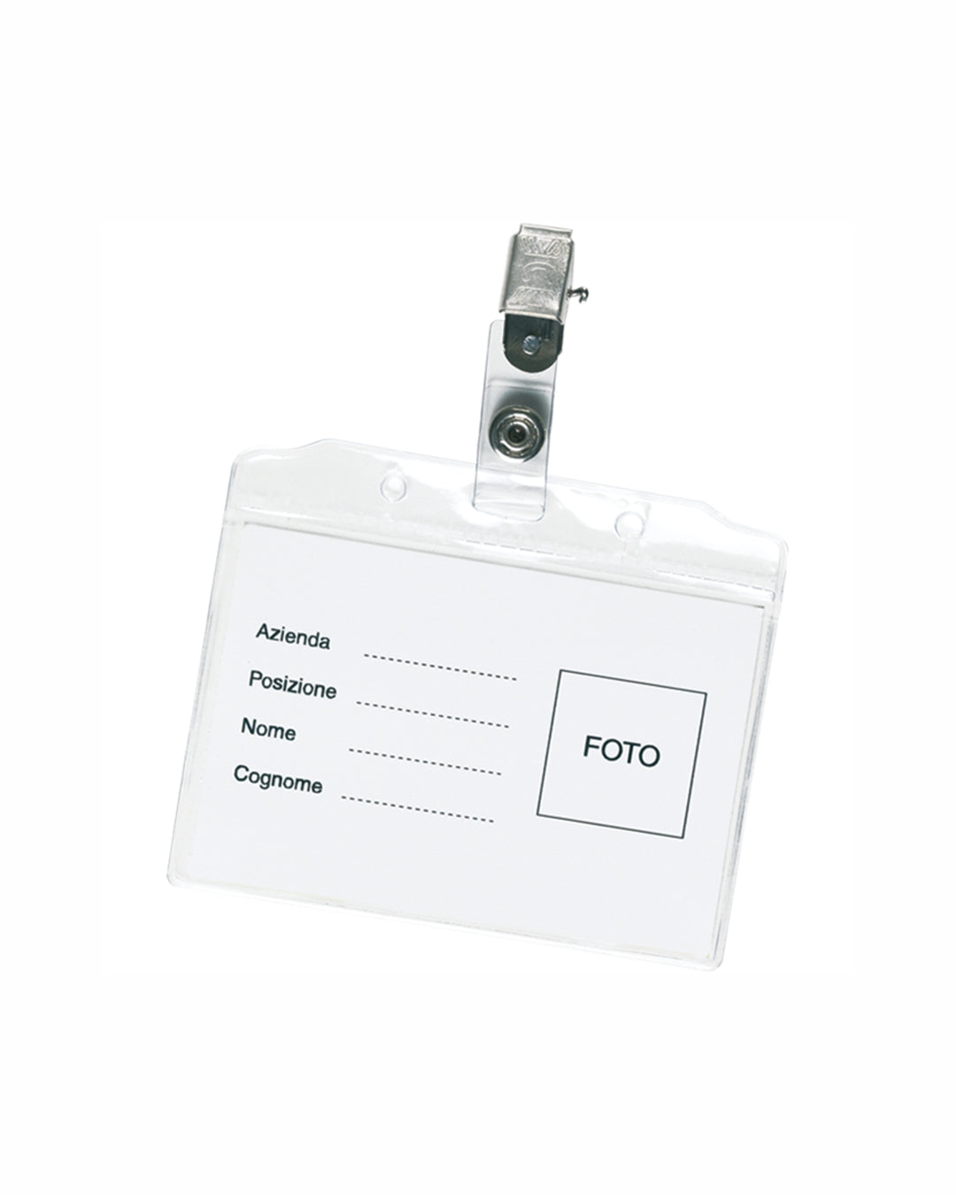 Portabadge con clip nichelata 03138