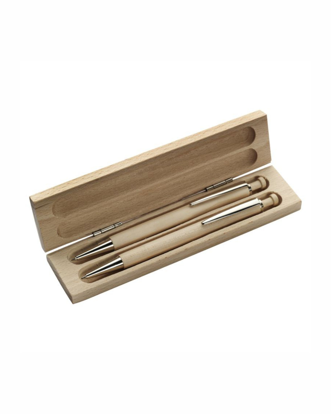 Parure sfera e portamine in legno chiaro 00309