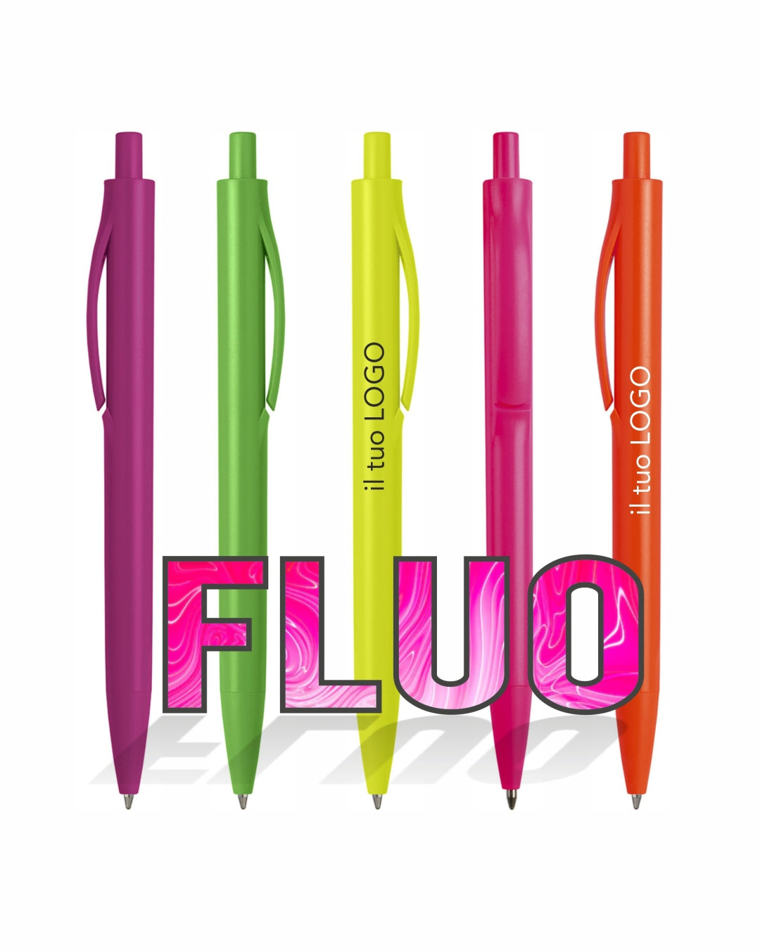 Penna a sfera colori fluorescenti 00074