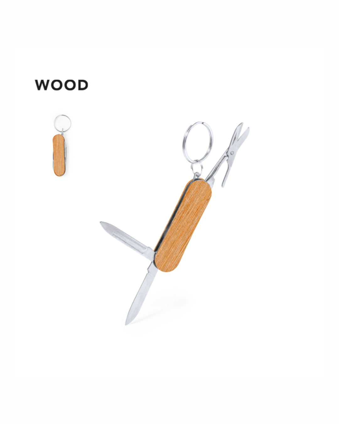 Portachiavi multiutensile legno e acciaio inox 31 21009