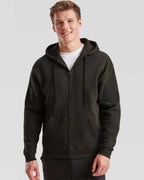 Premium felpa cappuccio zip lunga F62034