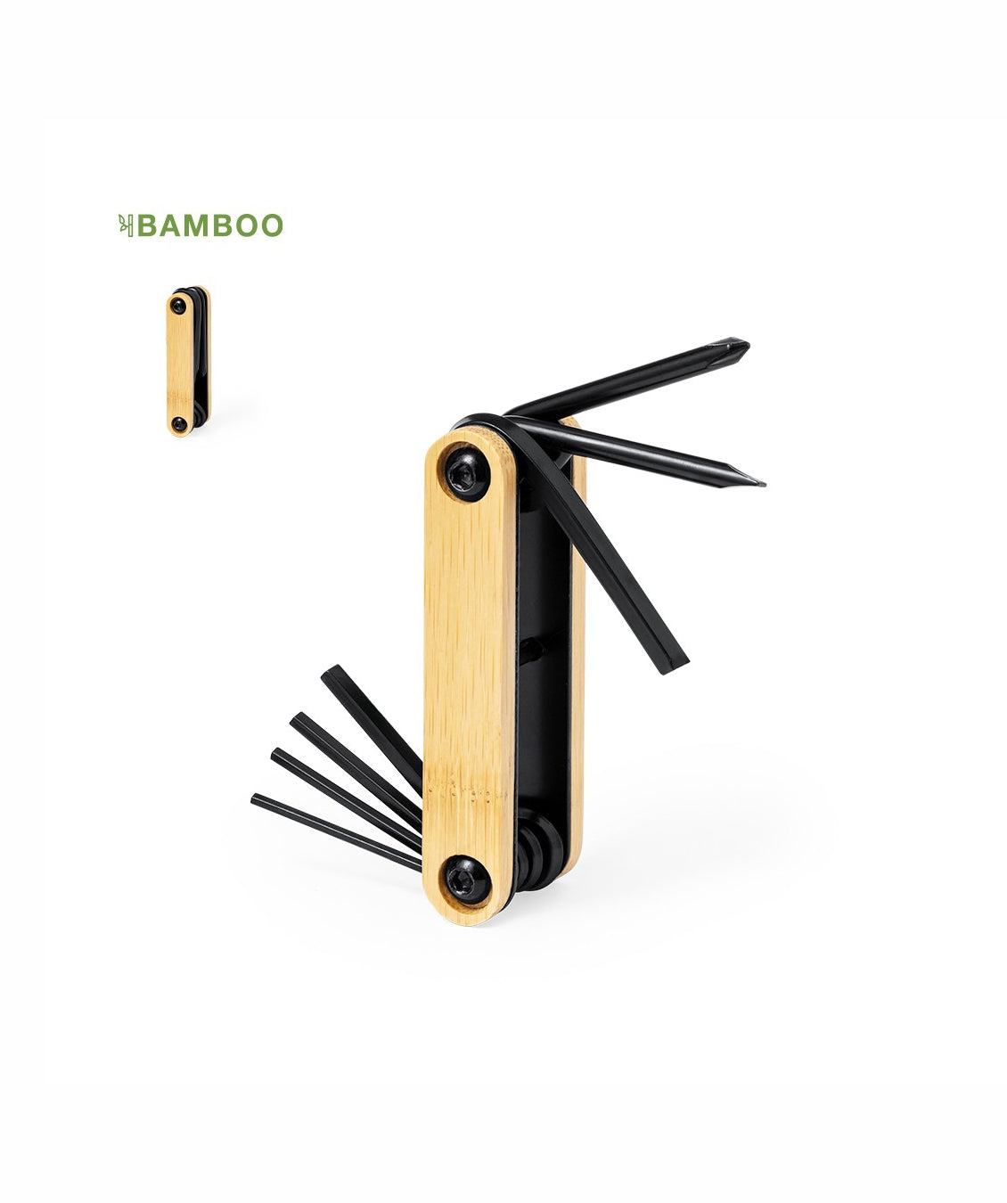 RUSELTON Multiutensile 7 funzioni in bambù e acciaio carbonio 31 20472