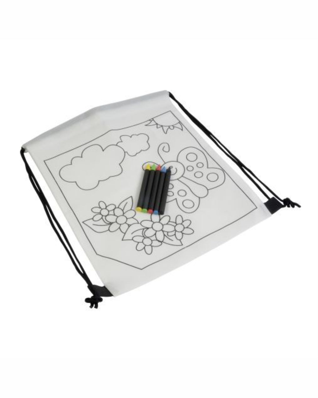 Set 5 pastelli a cera colorati in mini zaino colorabile 00568