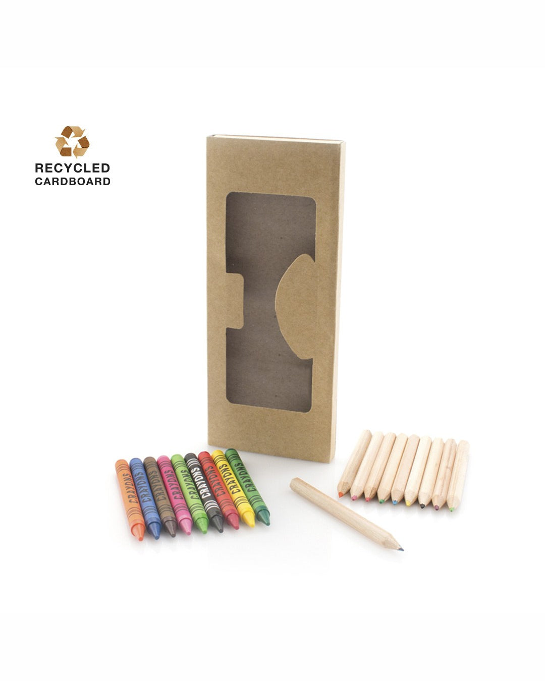 Set 9 pastelli a cera e 10 matite colorate 00556