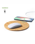 Tappetino mouse con caricatore wireless 10W bambù 31 1366