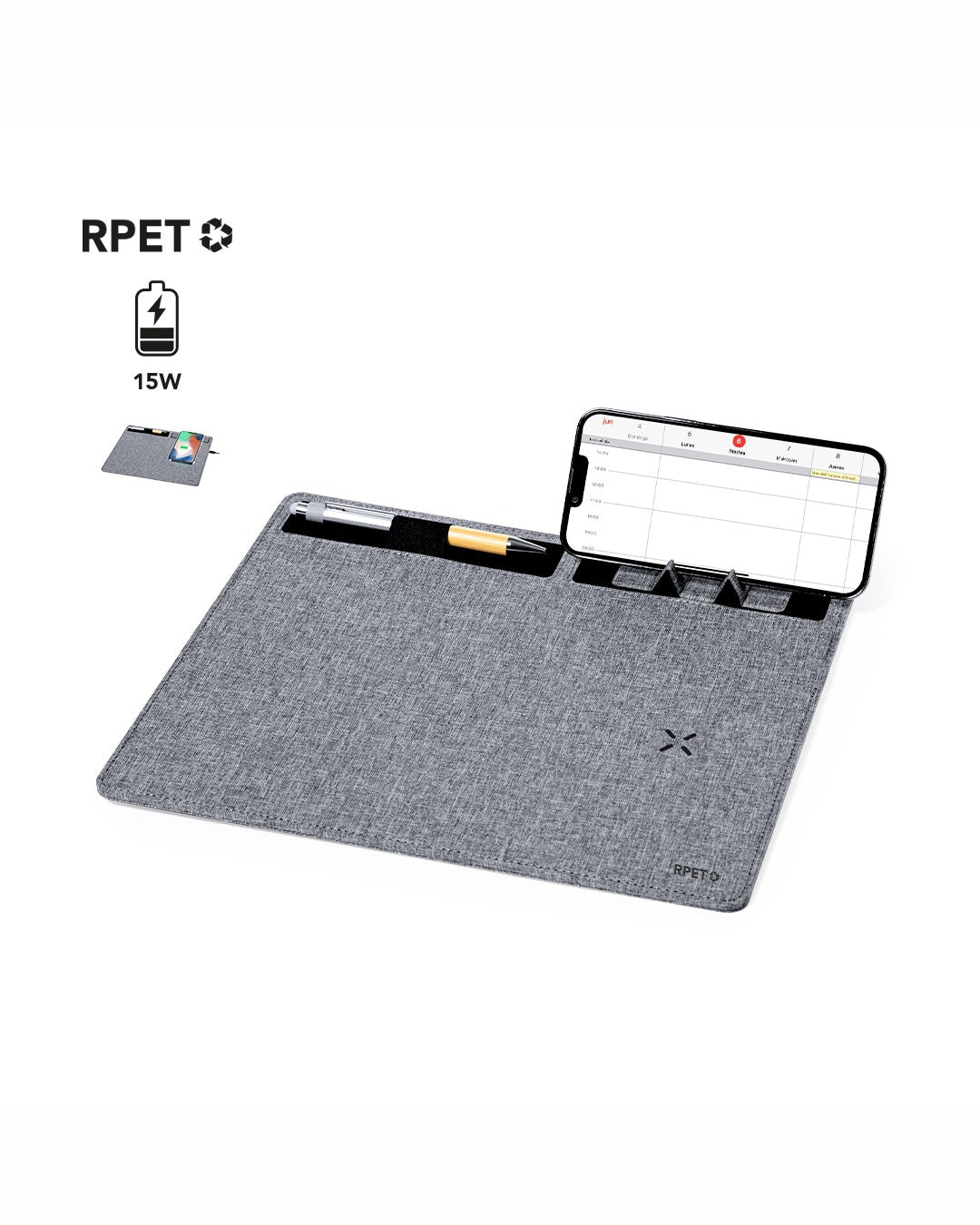 Tappetino mouse con caricatore wireless RPET 31 20860