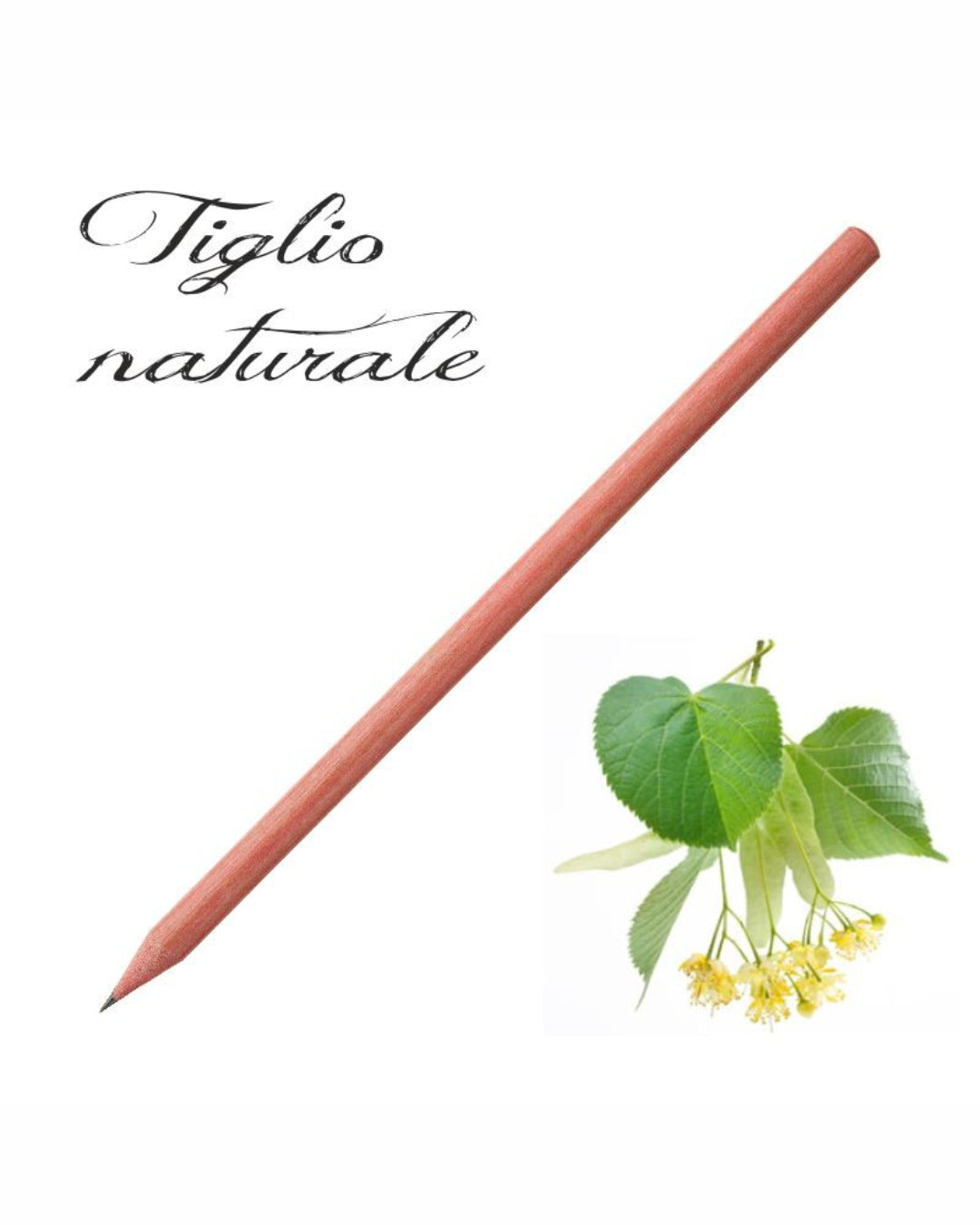 Tita matita legno naturale tiglio rosso 00018TN