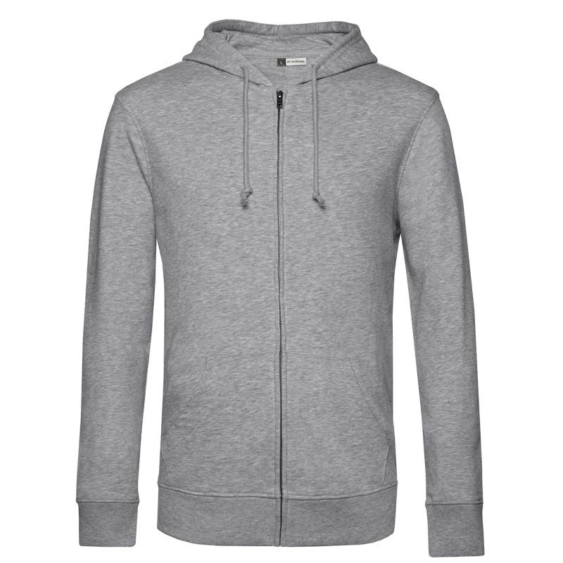 Organic Felpa French Terry cappuccio zip lunga CWU35B