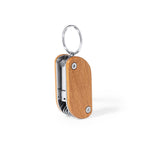 Portachiavi multiutensile 9 funzioni acciaio inox e legno 31 20190