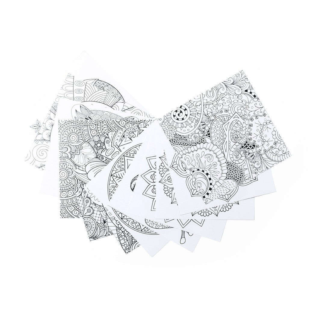 Set 12 matite colorate e 12 disegni mandala 00559