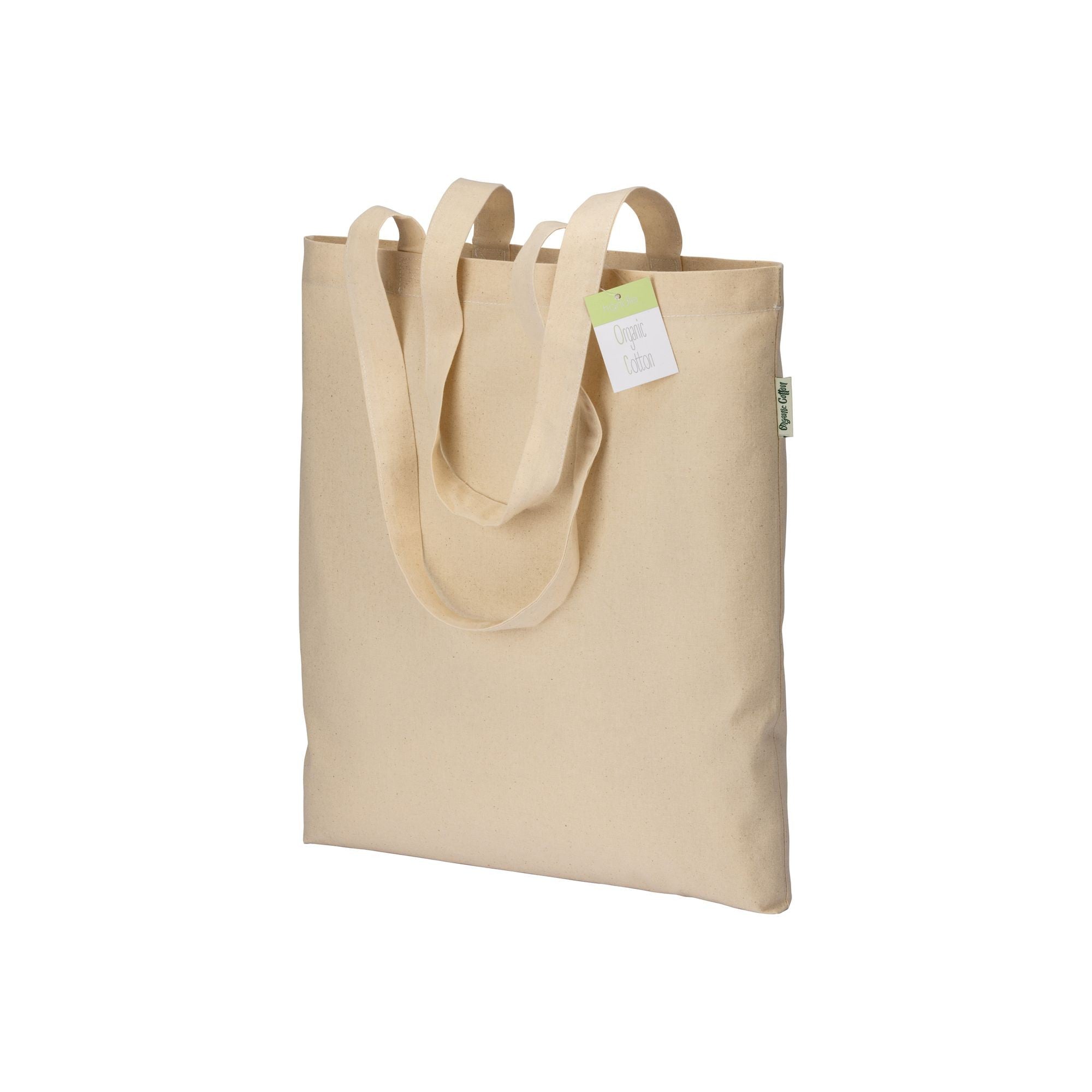 04295 Shopper in cotone organico 190 gr/m2, manici lunghi, 38x42