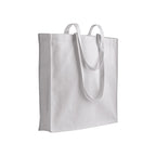 04149 Borsa cotone 250gr con soffietto e chiusura zip 38x42x8