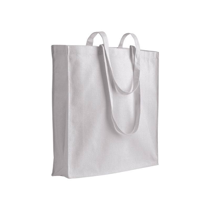 04149 Borsa cotone 250gr con soffietto e chiusura zip 38x42x8