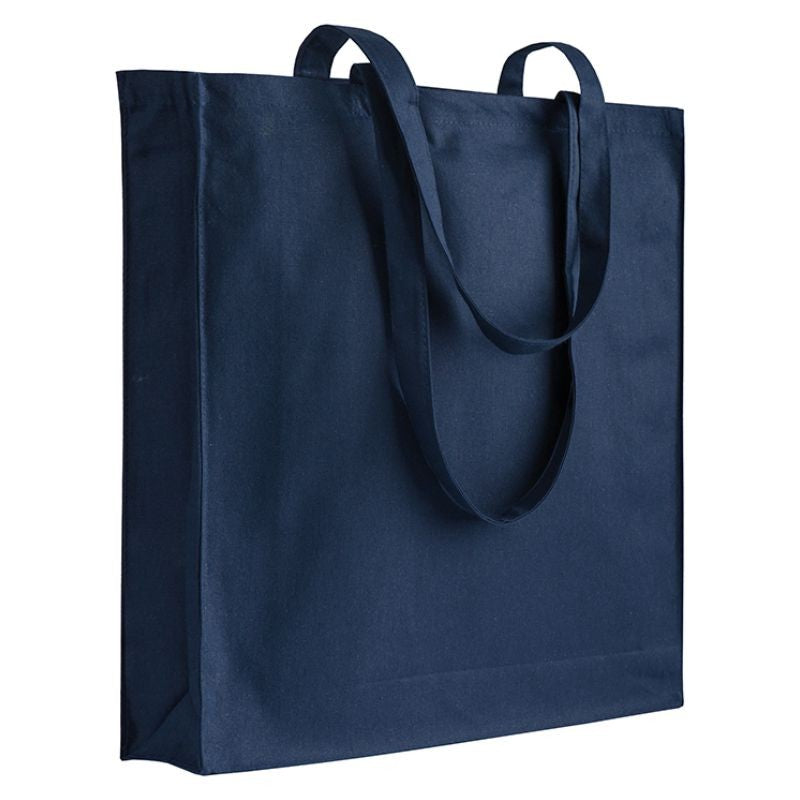 04137 Borsa cotone colorato 220gr con soffietto 38x42x8