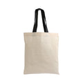 04127 Mini borsa cotone 140gr con manici colorati 26x32