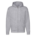 Premium felpa cappuccio zip lunga F62034