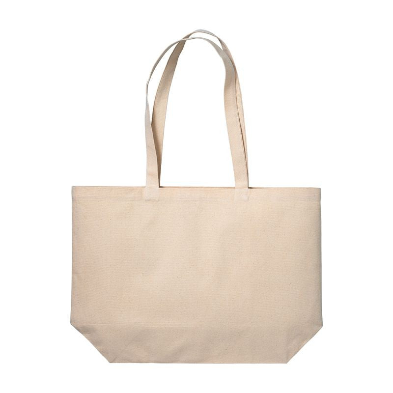 04142NT Borsa cotone naturale 280gr con soffietto alla base 50x35x16