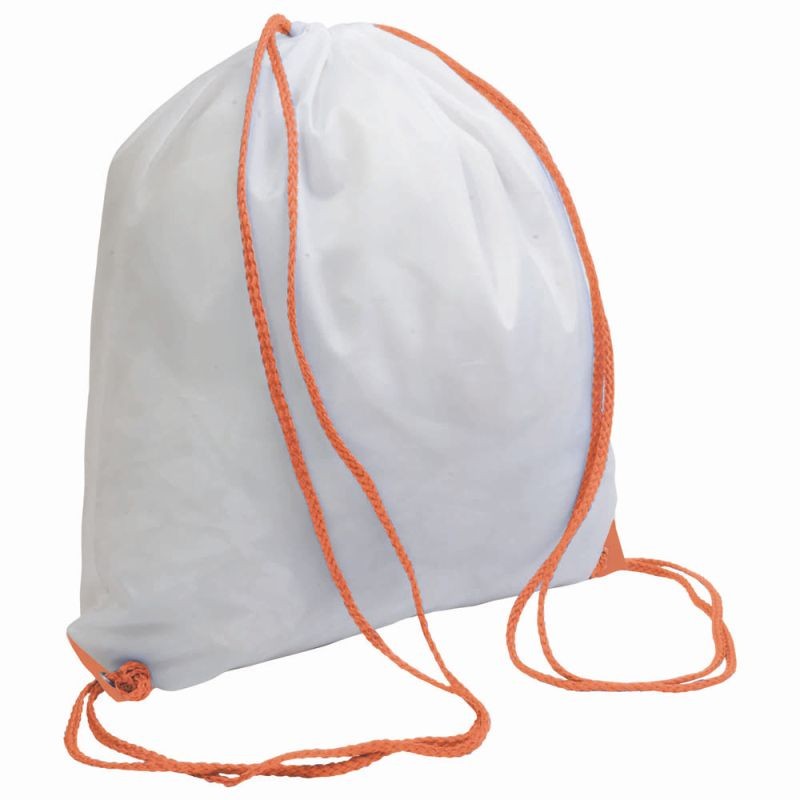04132 Sacca zaino in poliestere cordini colorati 37x40