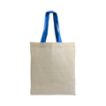 04127 Mini borsa cotone 140gr con manici colorati 26x32