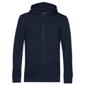 Organic Felpa French Terry cappuccio zip lunga CWU35B