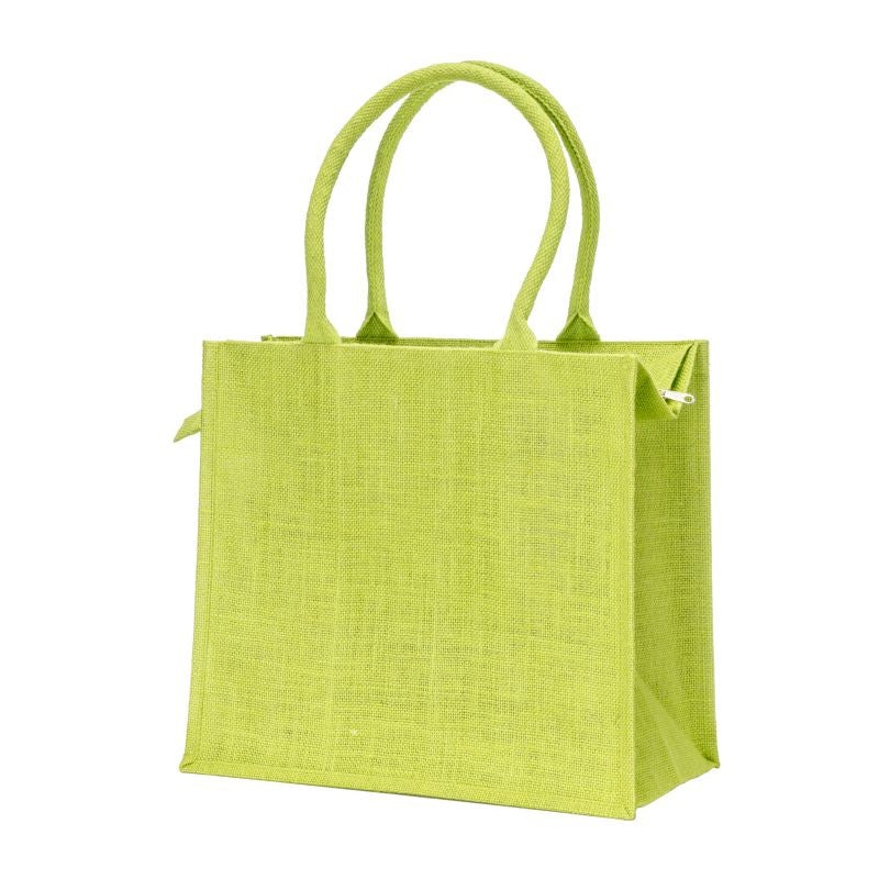 04157 Borsa juta con zip e tasca interna 34x38x19