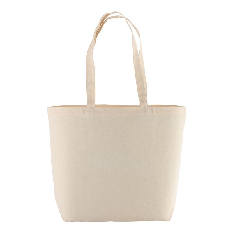 04123NT Borsa cotone naturale 135gr con soffietto alla base 50x38x15