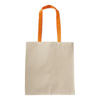 04126 Borsa cotone 220gr manici colorati con soffietto 38x42x8