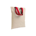 04144 Borsetta cotone 135gr. manici colorati 26x32