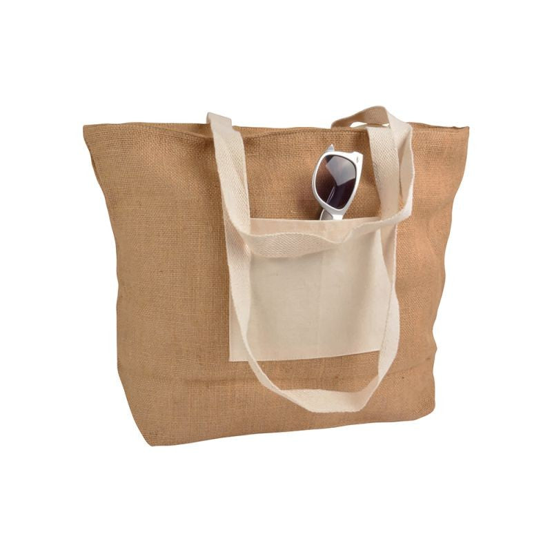 04146 Borsa Juta con soffietto alla base 48x35x15