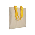04143 Borsa cotone 220gr. manici colorati 38x42