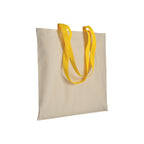 04143 Borsa cotone 220gr. manici colorati 38x42