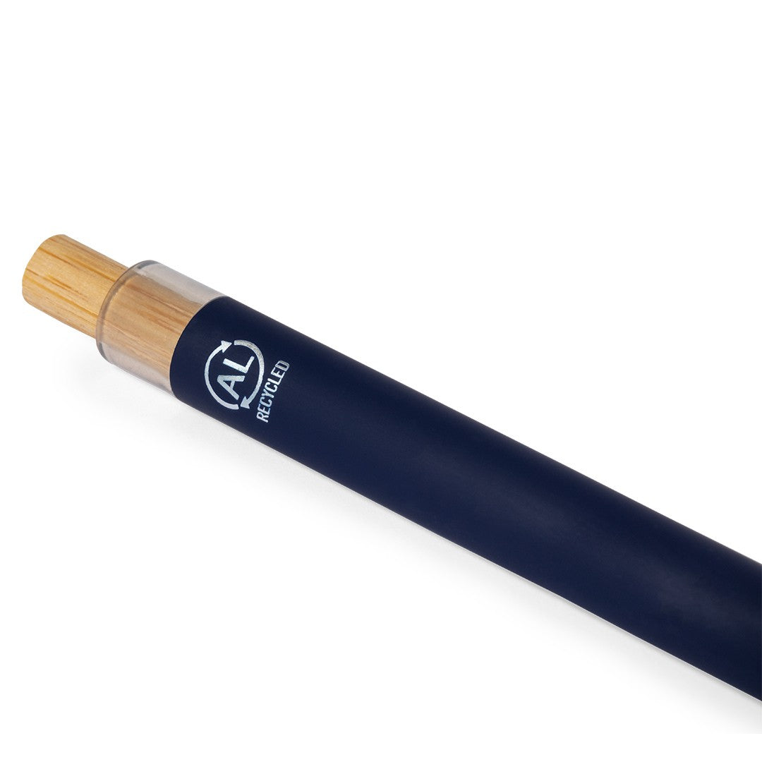 Penna biro in alluminio riciclato e bambù 00177